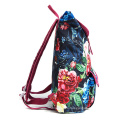 Newest hot selling flower printing colorful women backpack fashion custom backpack for travel